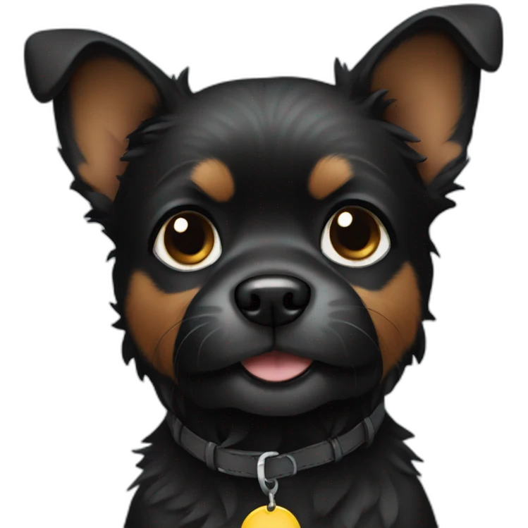 Black small Dog emoji