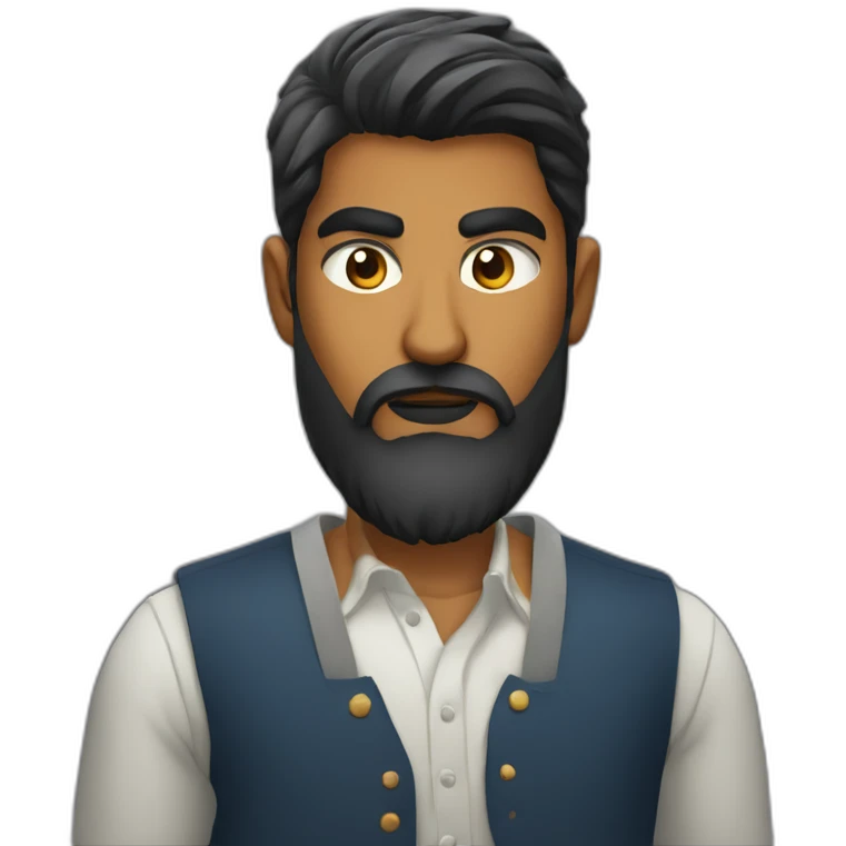 angry stylish sri lankan 25 year old with a beard emoji