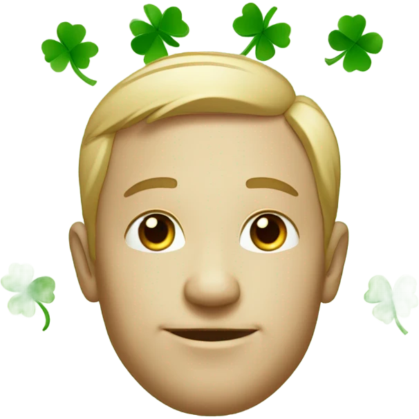 Face with four leaf clover  emoji