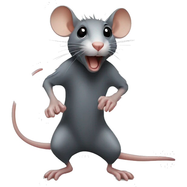 Rat striking a pose emoji