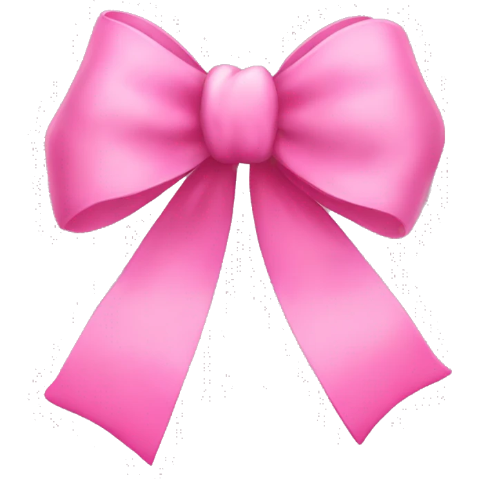squiggly pink bow emoji
