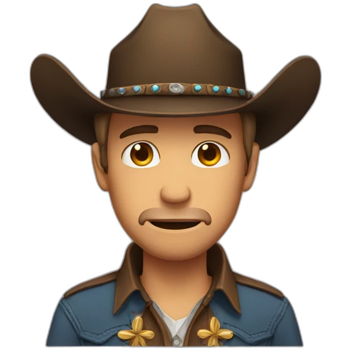 crying cowboy emoji