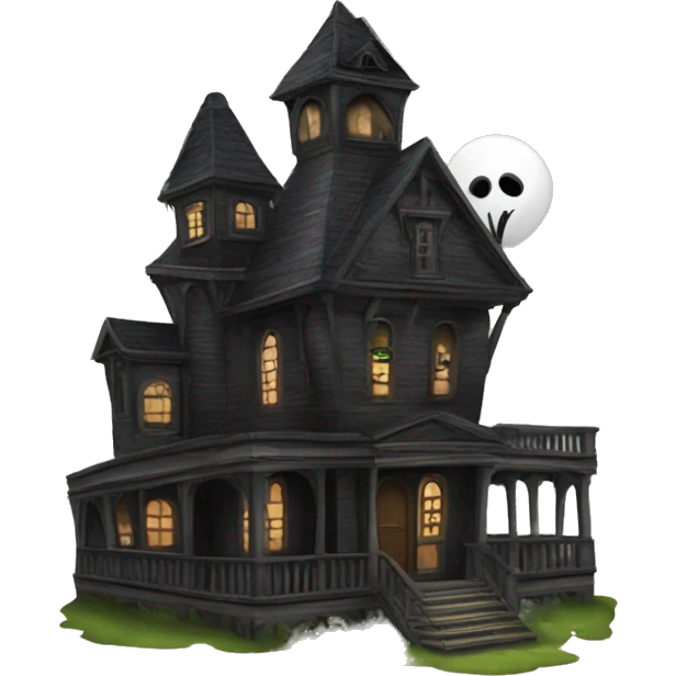 Nevermore Academy. Haunted Addams house. Ship-birdhouse  emoji