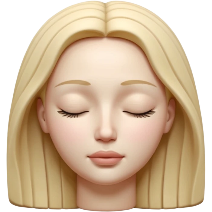 Sculpture female face 3d emoji