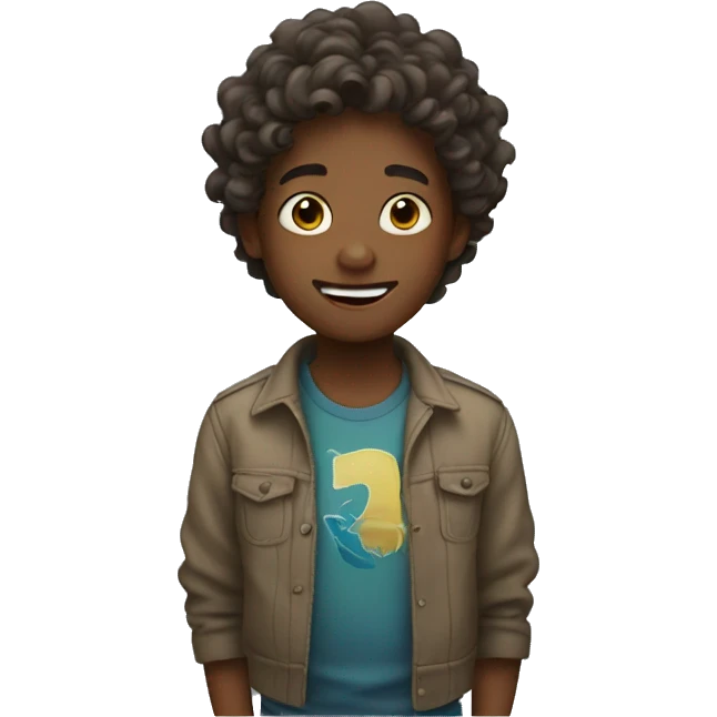 boy with wavy hair emoji