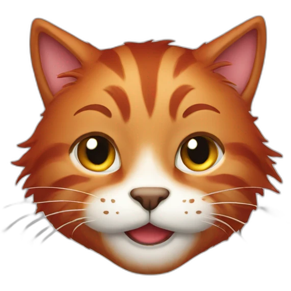 smiling cat red fur emoji