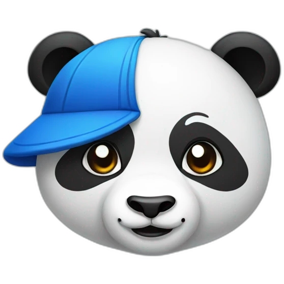 Panda wearing blue cap emoji