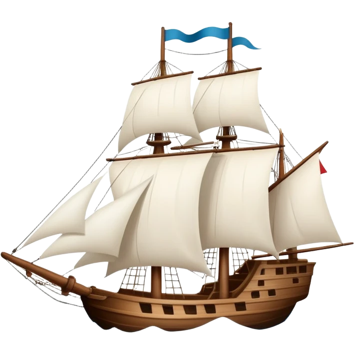 sailing ship with sails emoji