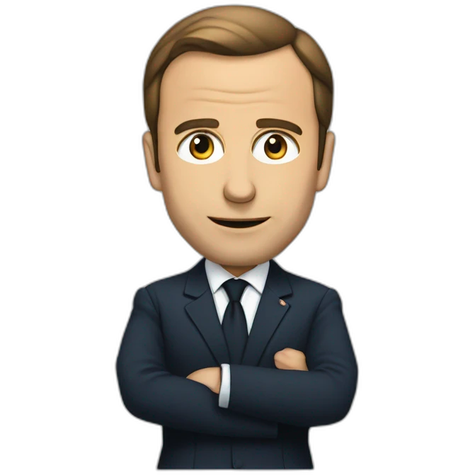 Macron sur une poutre emoji