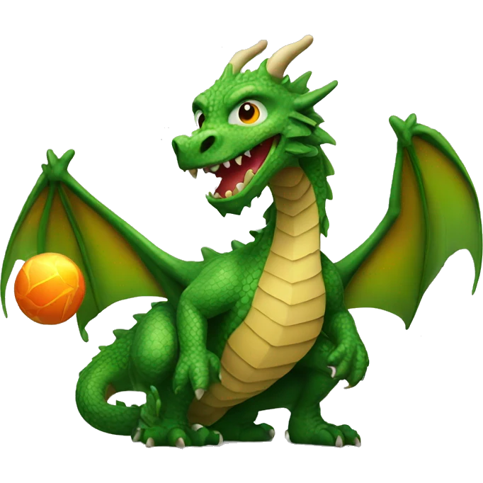 Dragon with balls emoji