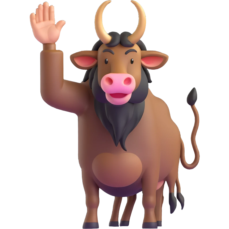gnu saluting emoji