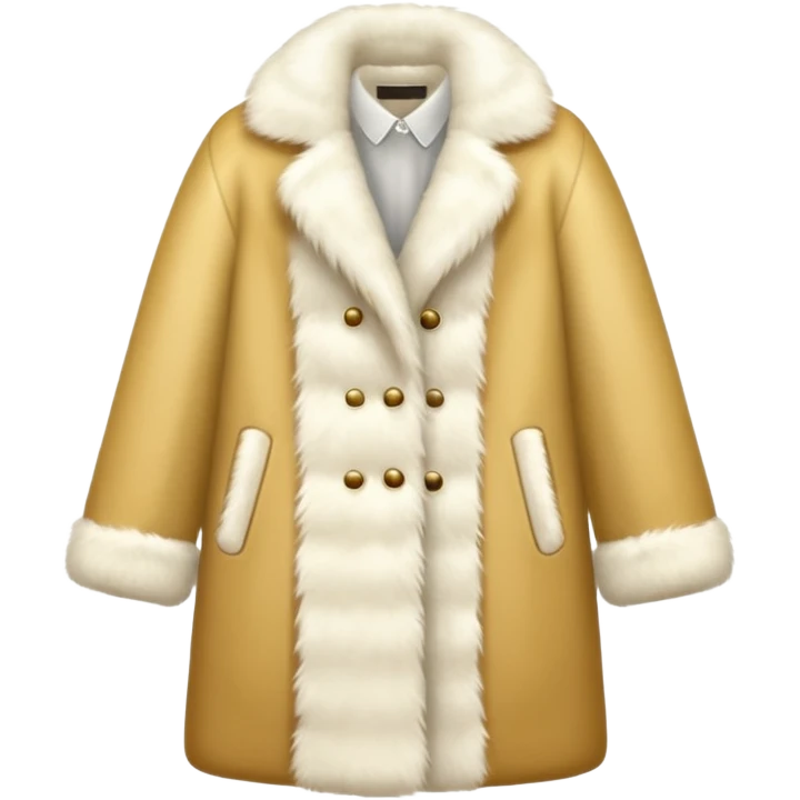luxary white fur coat emoji