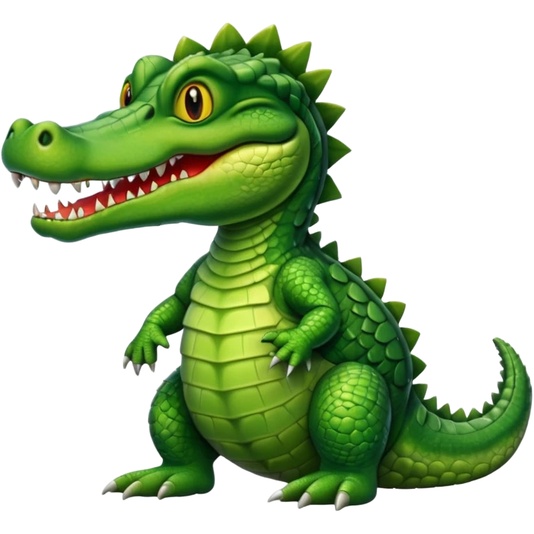 full body of alligator, front view emoji