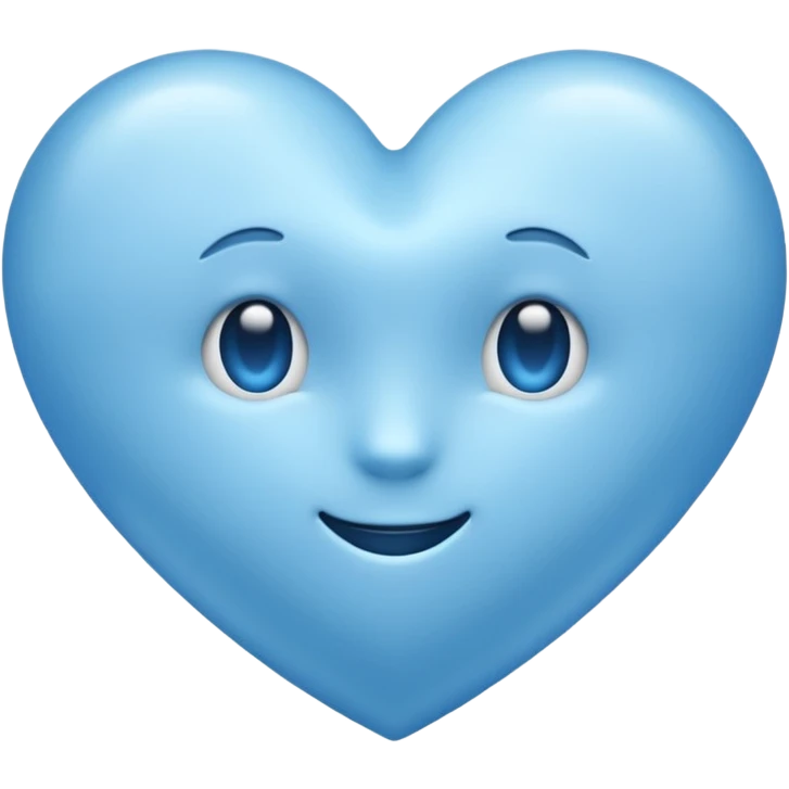 Soft blue love emoji emoji