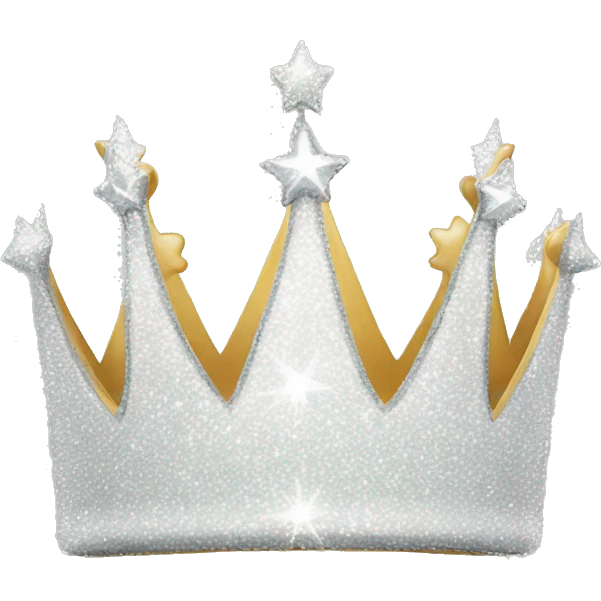 white sparkly crown emoji