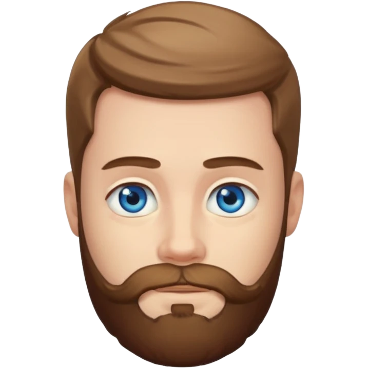 meme of a bearded boy blue eyes emoji