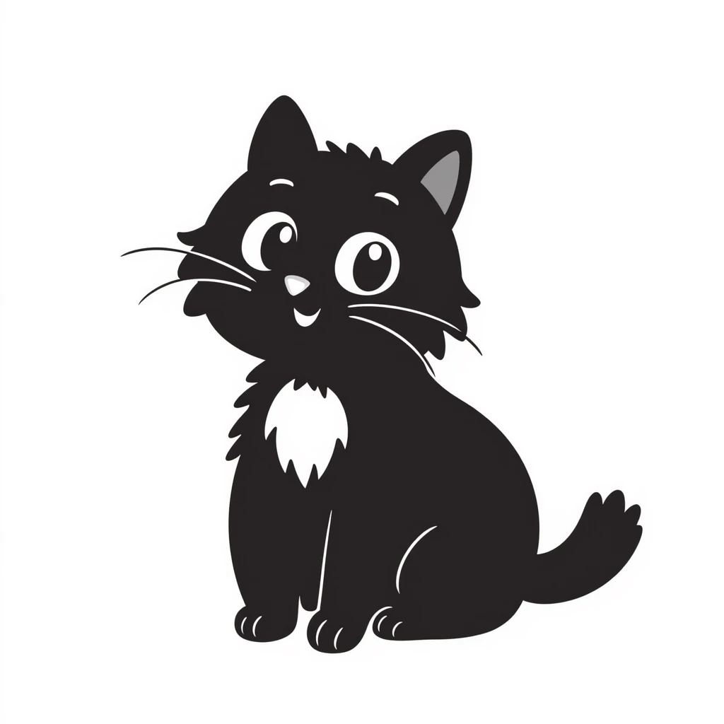 cat hand drawn doodle style emoji