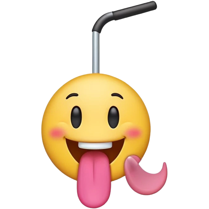 happy emoji face with tongue sticking out to the side, tongue is swinging and moving side to side emoji