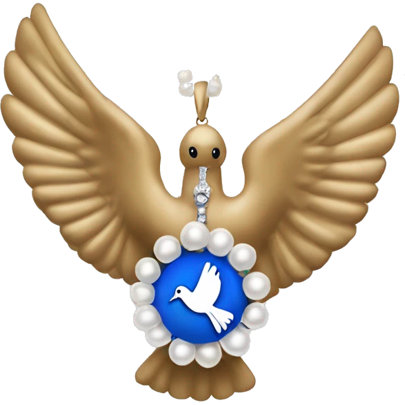 zeta phi beta dove with pearl necklace  emoji