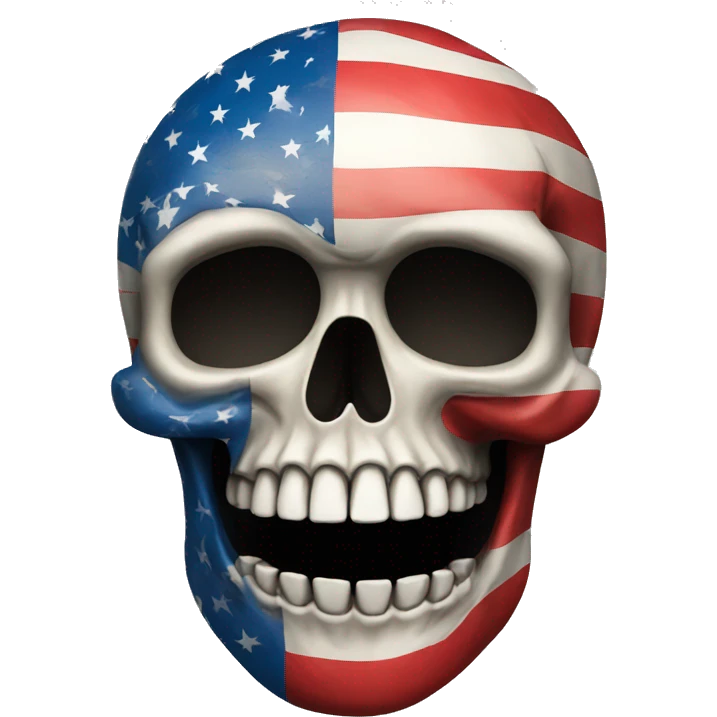Skull with American flag emoji