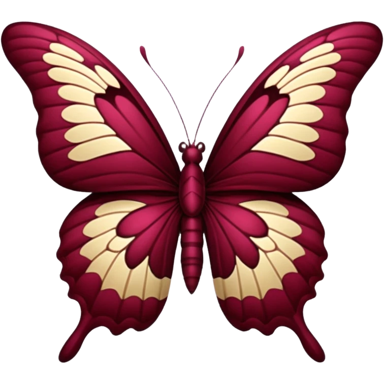 Burgundy butterfly emoji