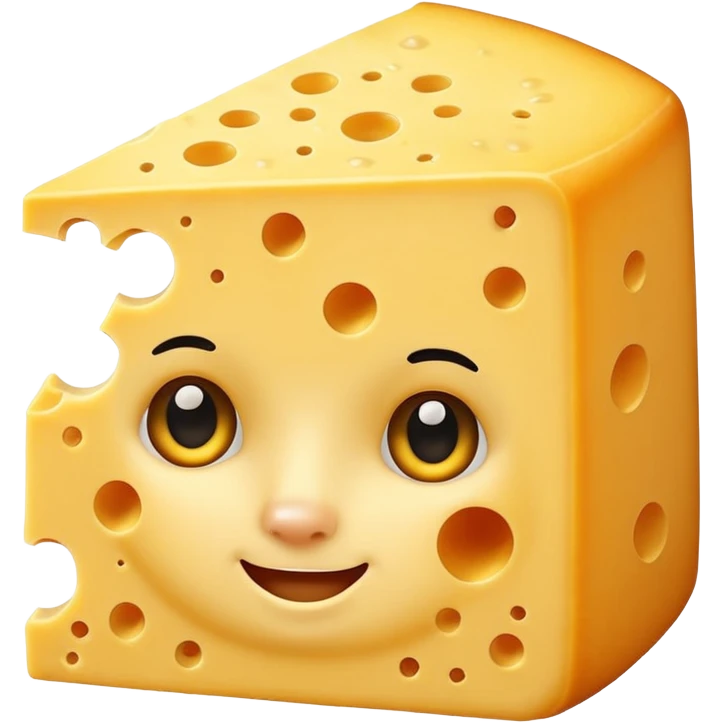 Cheese with a toupe emoji