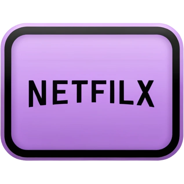 a lilac purple netflix logo, transparent background emoji