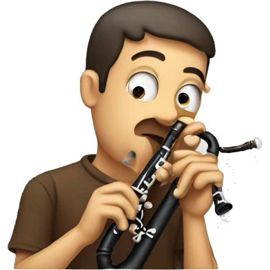 idiot eating a clarinet emoji