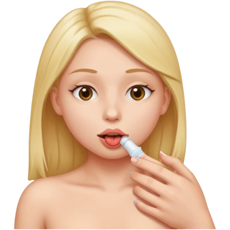 sucking female nipple emoji