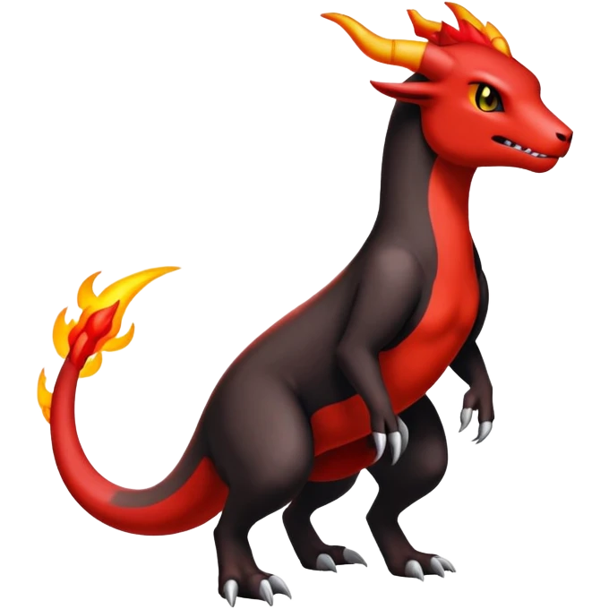 Houndoom-Charmeleon-Fakémon-hybrid-creature (full body)  emoji