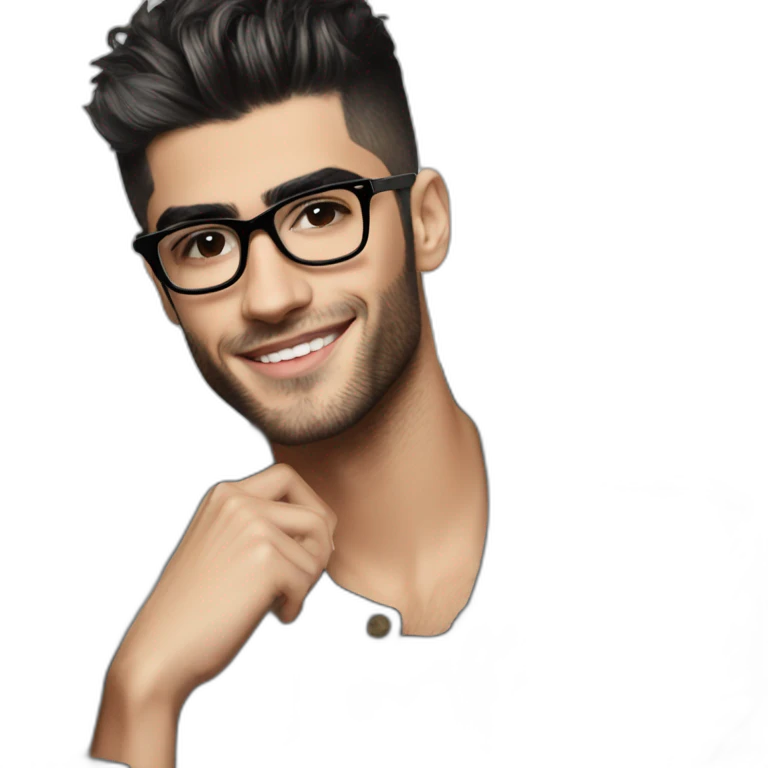 Zayn Malik wearing glasses emoji