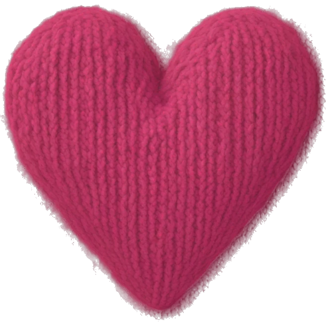 Knit heart emoji