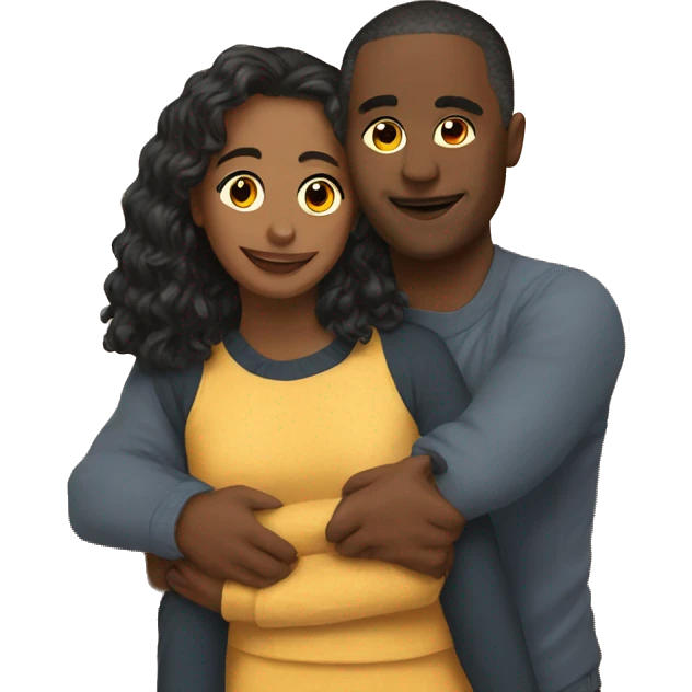 warm embrace indoors portrait emoji