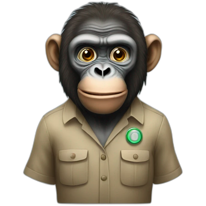 Ape as a biology teacher emoji
