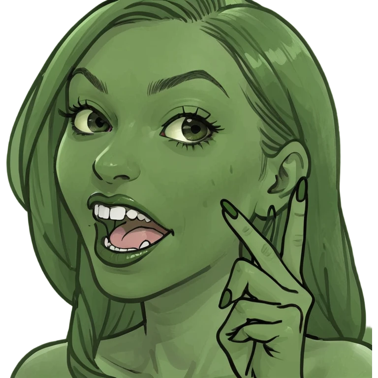girl flirty biting pointer finger long nail  emoji