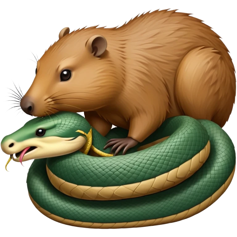 Capybara strangling snake  emoji