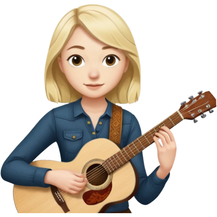 Emily Kinney playing acoustic guitar emoji