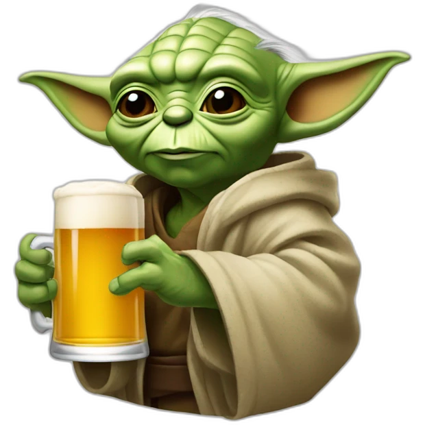 Yoda boit une bière emoji