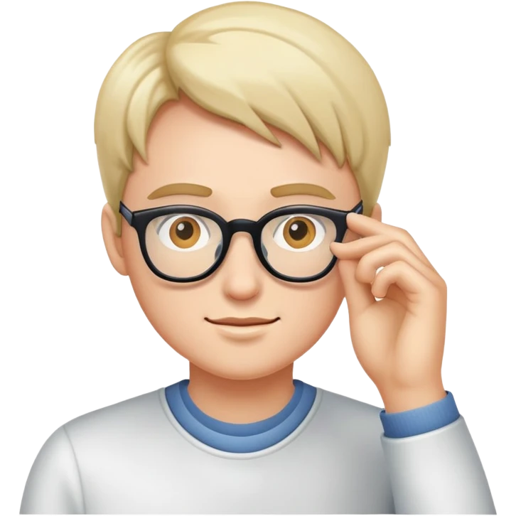 Taking off glasses emoji