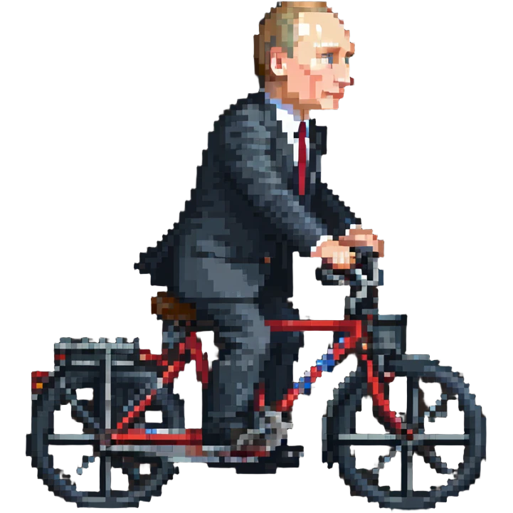 Vladimir Putin riding a bicycle emoji