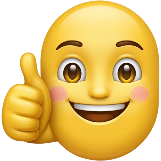 thumbs up emoji, positive and bold emoji
