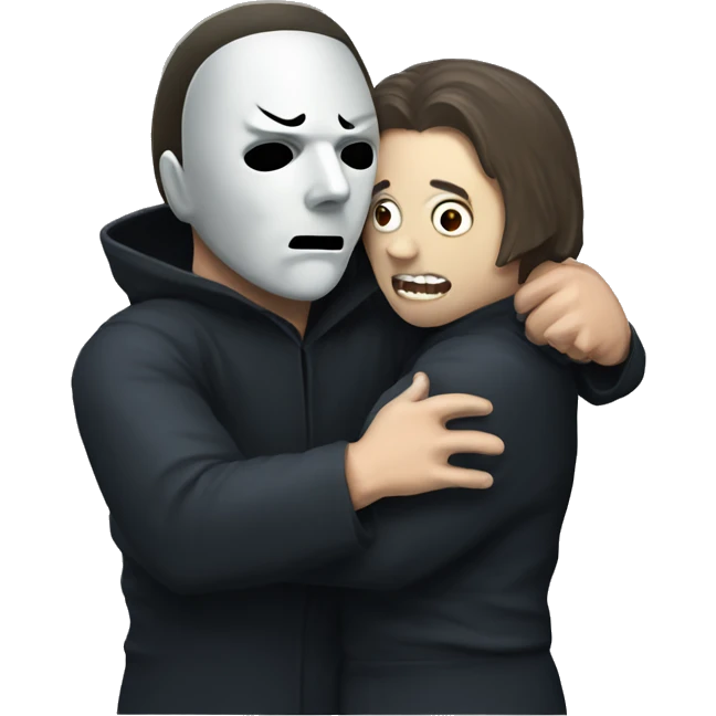 Michael myers and scream hugging  emoji
