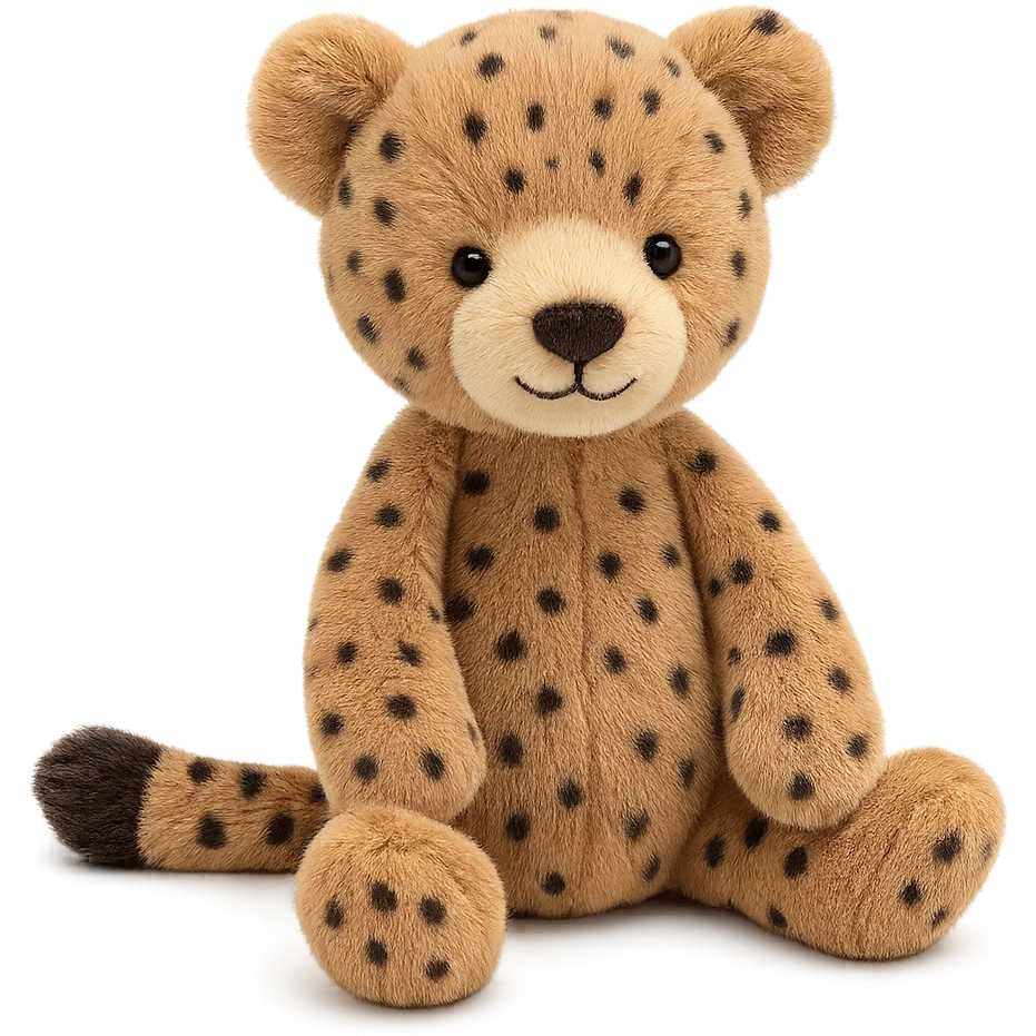 cute baby cheetah jellycat plushie emoji