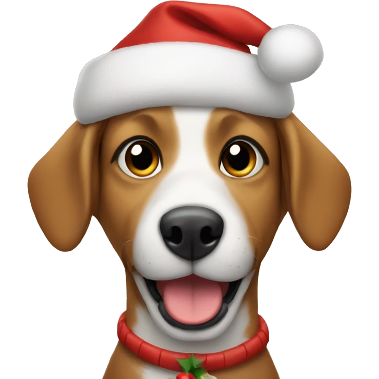 Christmas dog emoji