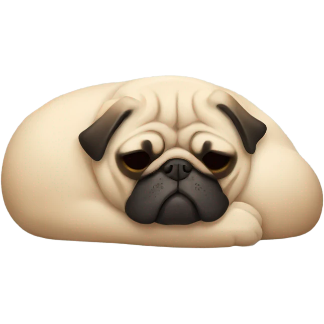 Pug sleeping  emoji