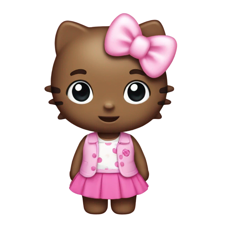 Cute hello kitty pink emoji