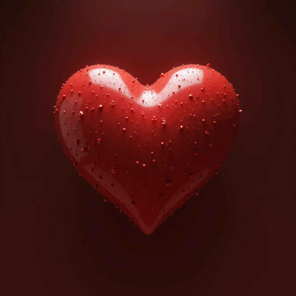 red heart, photorealistic style emoji