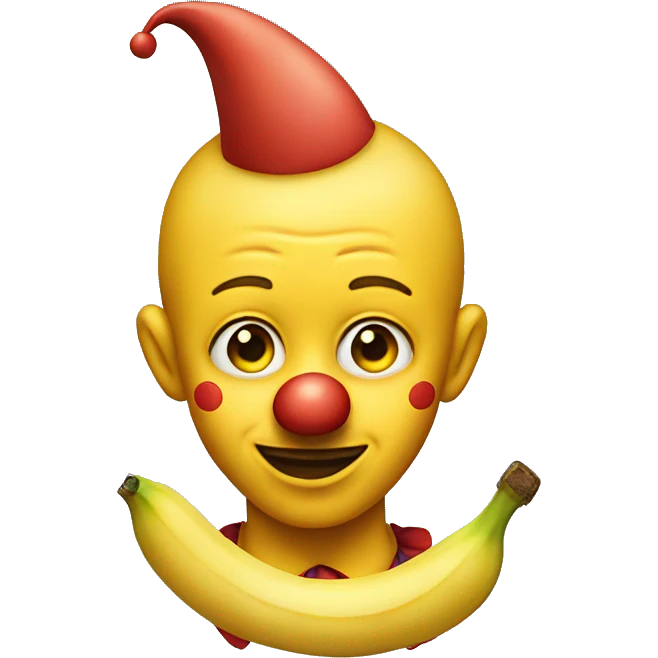 clown with a banana in its ear emoji