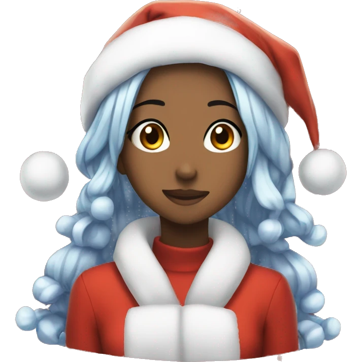 Anime girl Christmas emoji