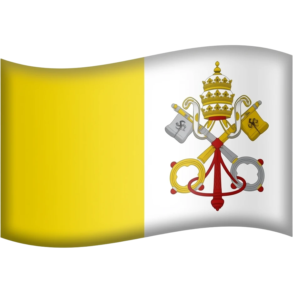Vatican City flag with a swastika emoji